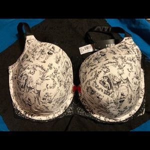 Delicious toile Torrid underwire bra 38G